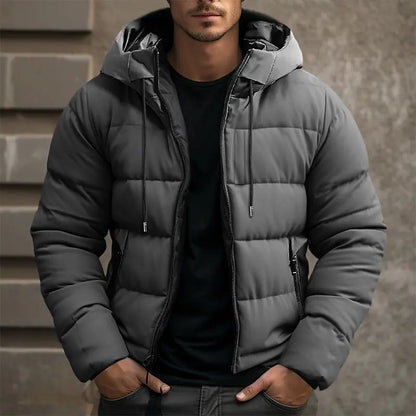 Heren Pufferjas Warm Met Capuchon en Steekzakken - Mode Vibes