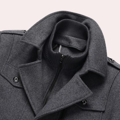 Heren Trenchcoat Waterdicht Met Thermische Voering