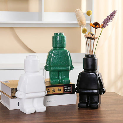 Keramische Robot Bloempot BrickBotanica Decoratief