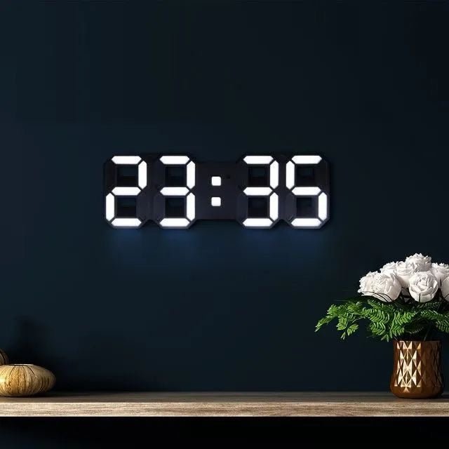 Wandklok LED 3D Dimbaar Modern Design Timora