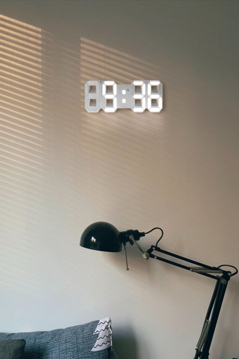 Wandklok LED 3D Dimbaar Modern Design Timora