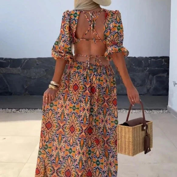 Elegante Jurk met Bloemenprint voor Vrouw
