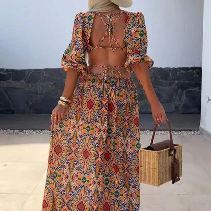 Elegante Jurk met Bloemenprint voor Vrouw