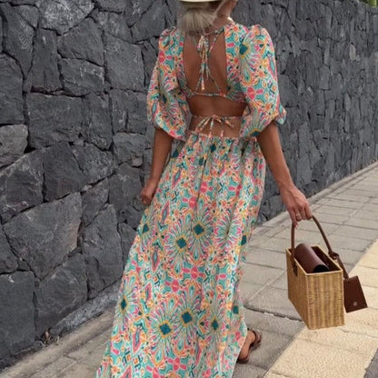 Elegante Jurk met Bloemenprint voor Vrouw
