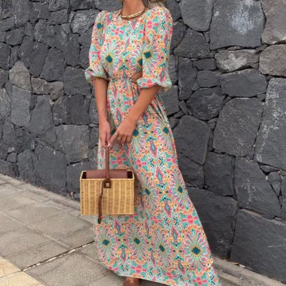 Elegante Jurk met Bloemenprint voor Vrouw