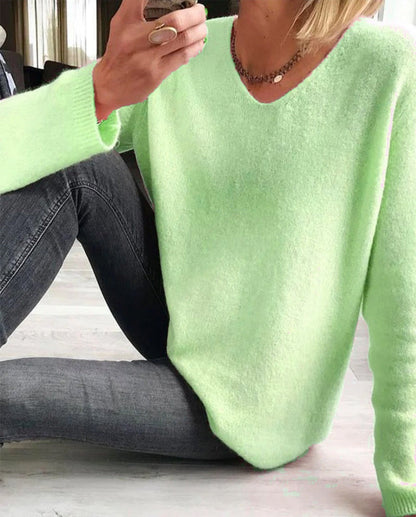 Vrouwelijke Effen Trui Casual Damestrui Sophie