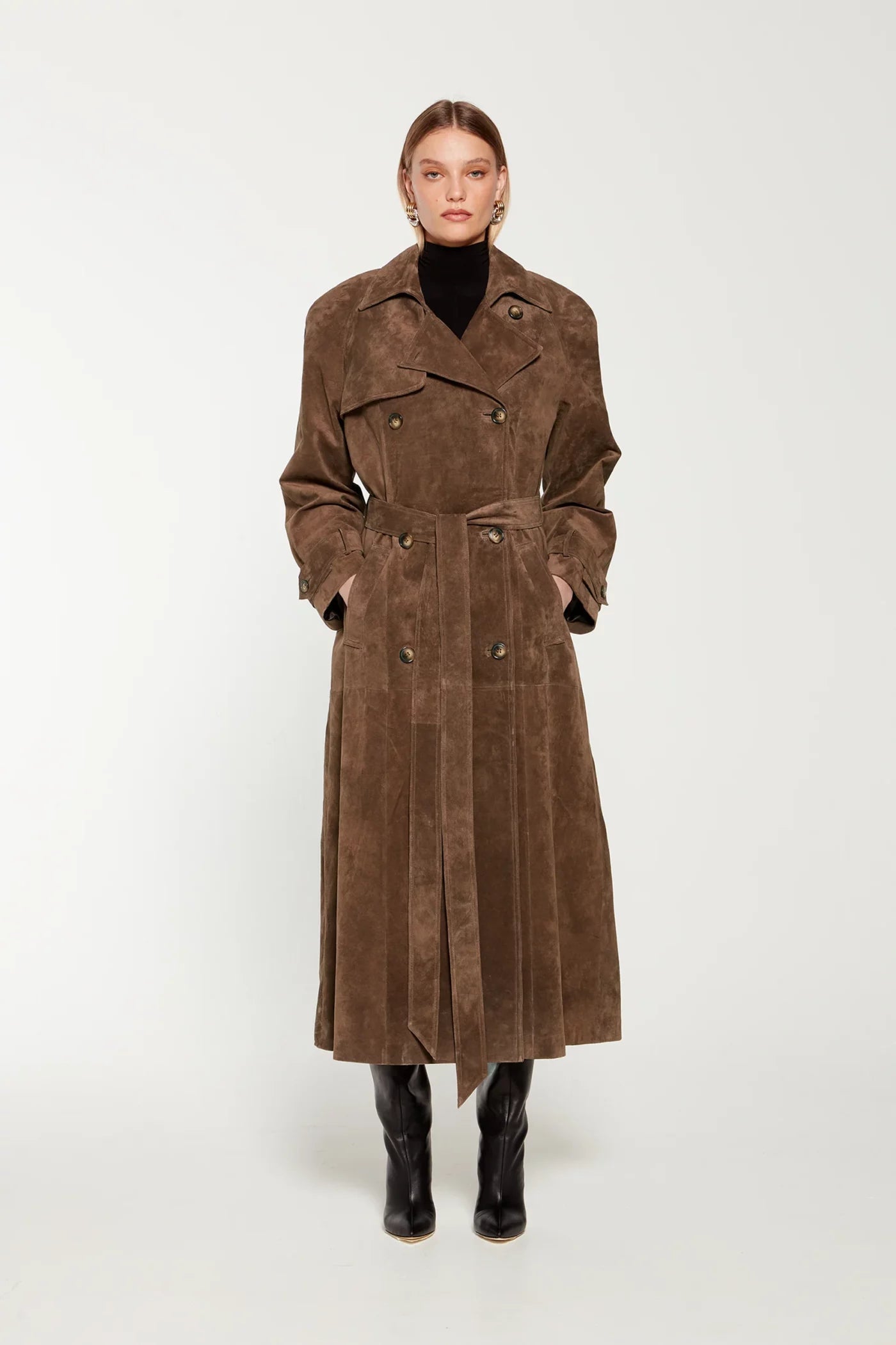 Dames Winterjas Faux Suede Warm en Stijlvol