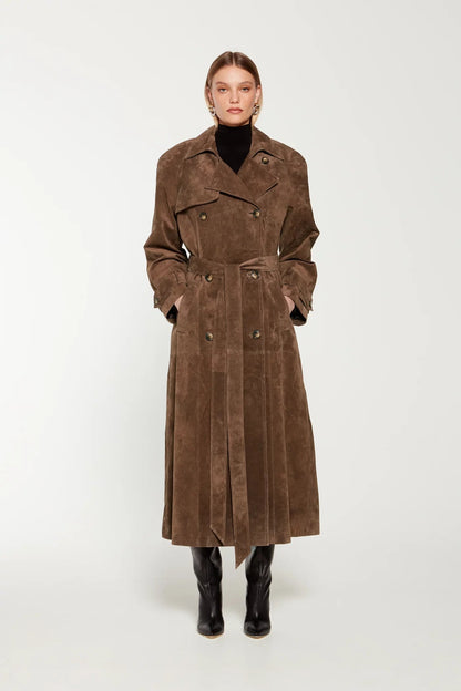 Dames Winterjas Faux Suede Warm en Stijlvol