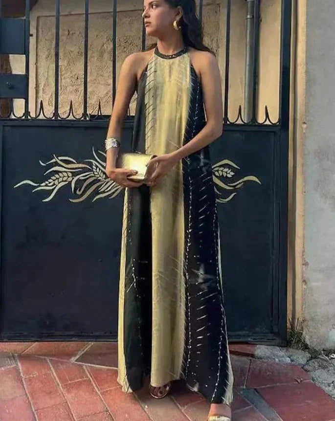 Halterjurk voor Dames Bedrukt Zomerjurk Kort Model - Mode Vibes