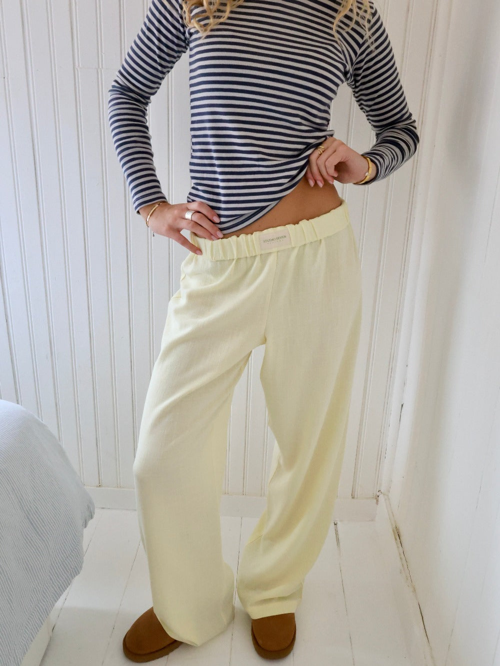 Zachte Bio-Katoenen Loungbroek Sienna Bruin Comfortabele Jogger