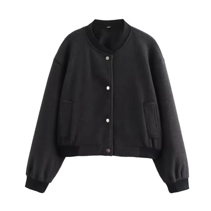Dames Jacket Korte Lange Mouwen Ronde Hals