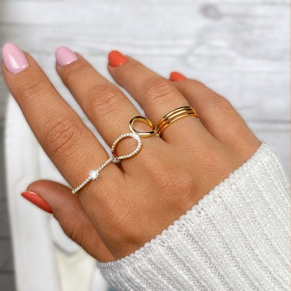 Zirkonia Ring Sienna Stijlvolle Vrouwelijke Sieraden