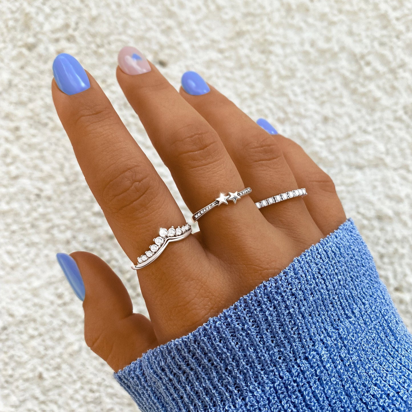 Zirkonia Kroon Ring met Glanzende Steen
