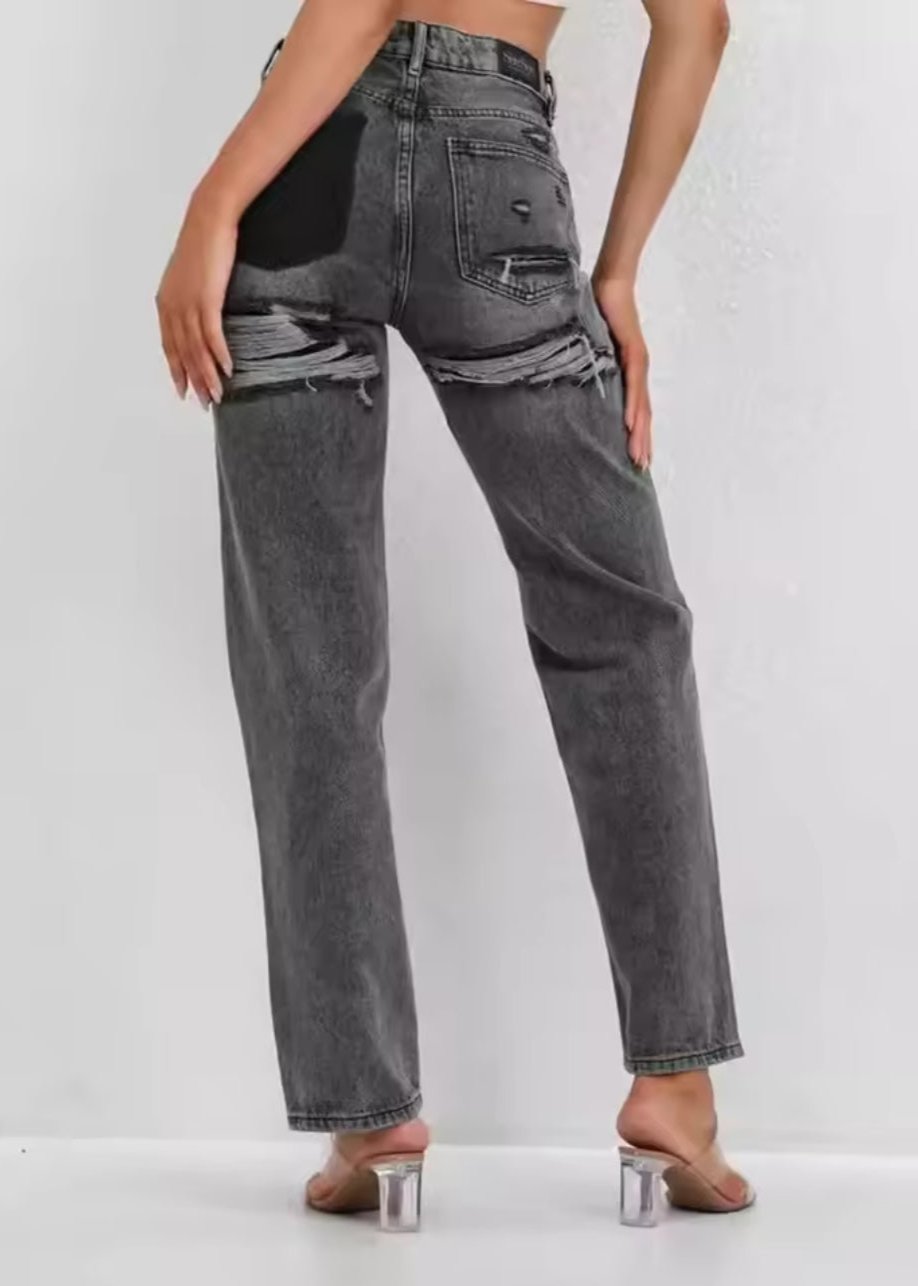 Ripped Jeans Vintage Look Comfortabele Denim Broek