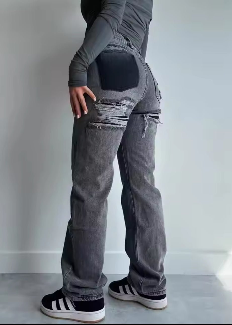 Ripped Jeans Vintage Look Comfortabele Denim Broek