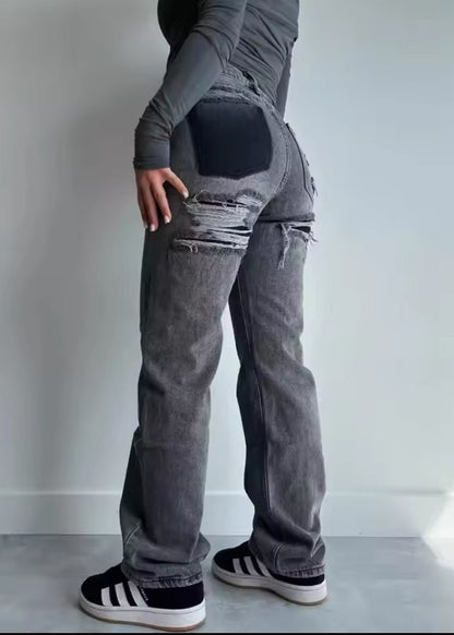 Ripped Jeans Vintage Look Comfortabele Denim Broek