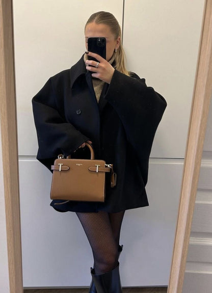 Oversized Wol Coat Dames Lange Warme