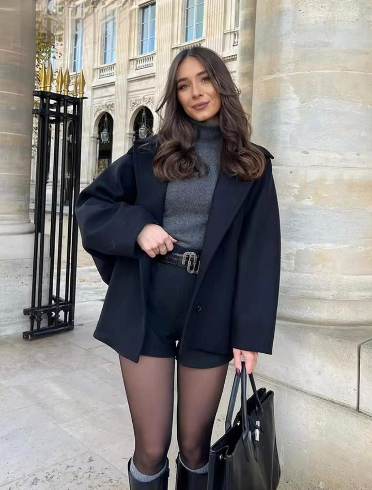 Oversized Wol Coat Dames Lange Warme