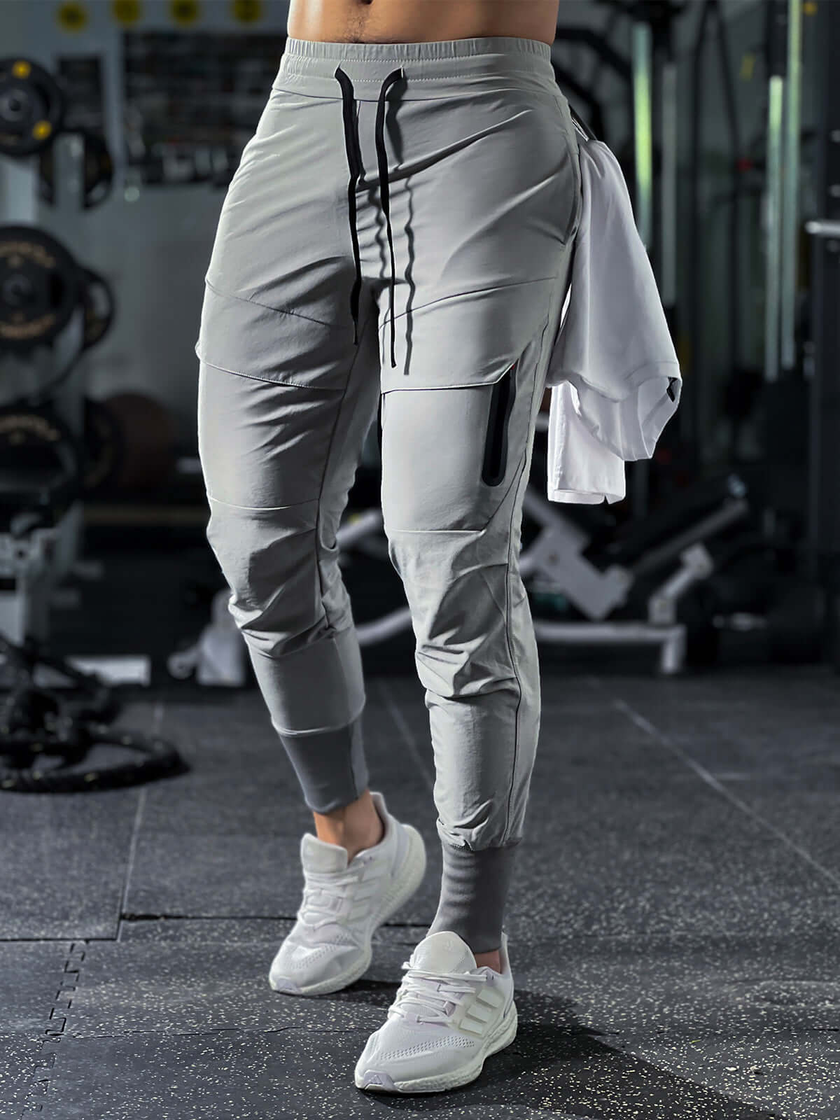 All-Weather Cargo Joggingbroek met Hoge Ribboorden – Waterafstotend