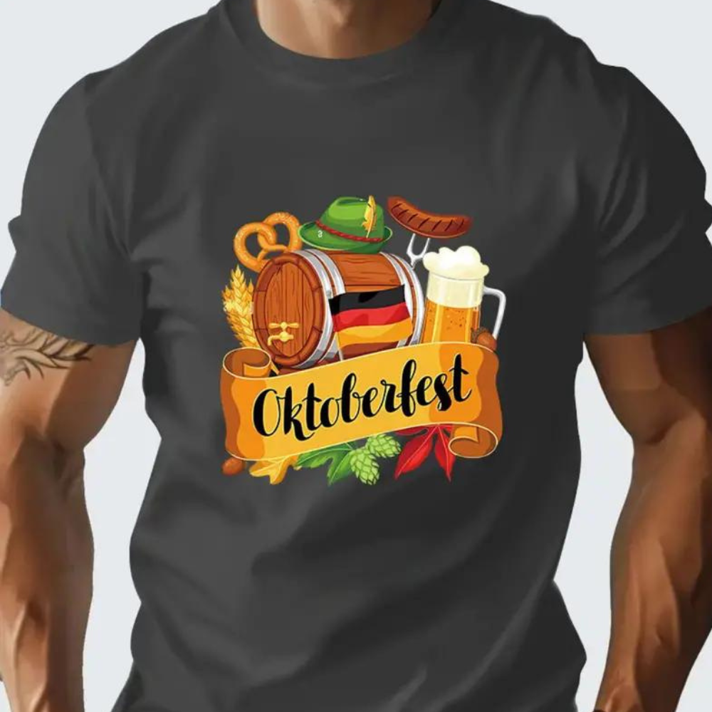 Oktoberfest T-shirt Mannen Korte Mouw