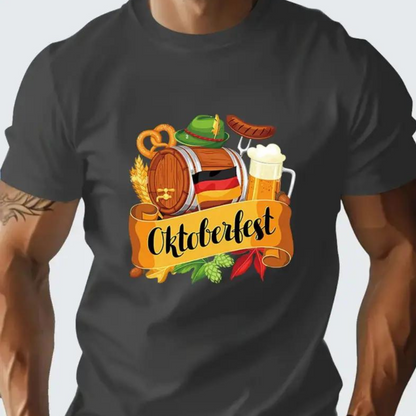 Oktoberfest T-shirt Mannen Korte Mouw