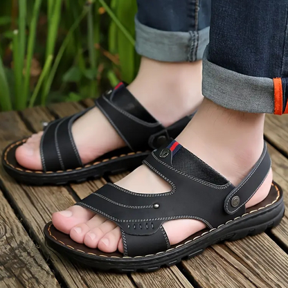 Leren Sandalen Heren Zomerklassieker Casual Stijl