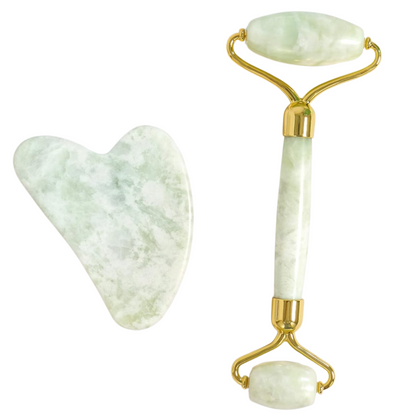 Gua Sha Set met Jade Roller voor Gezichtsmassage - Mode Vibes
