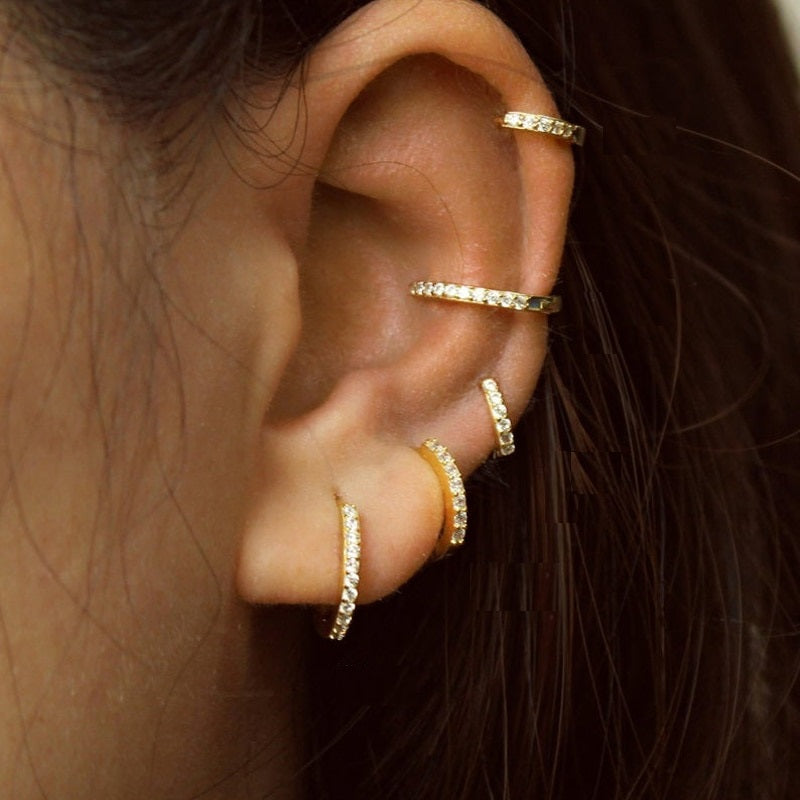 Pave Oorbellen Glitter met Glanzende Steentjes - Mode Vibes