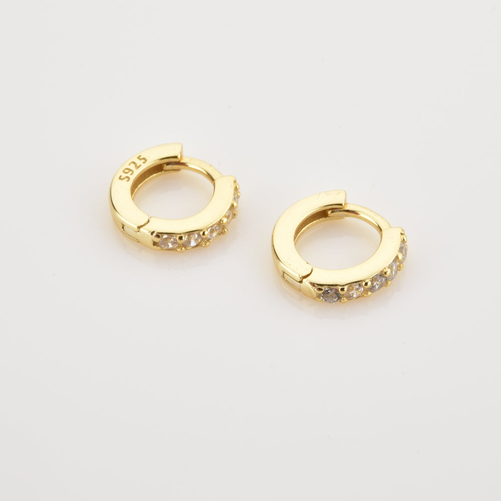 Pave Oorbellen Glitter met Glanzende Steentjes
