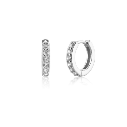 Pave Oorbellen Glitter met Glanzende Steentjes