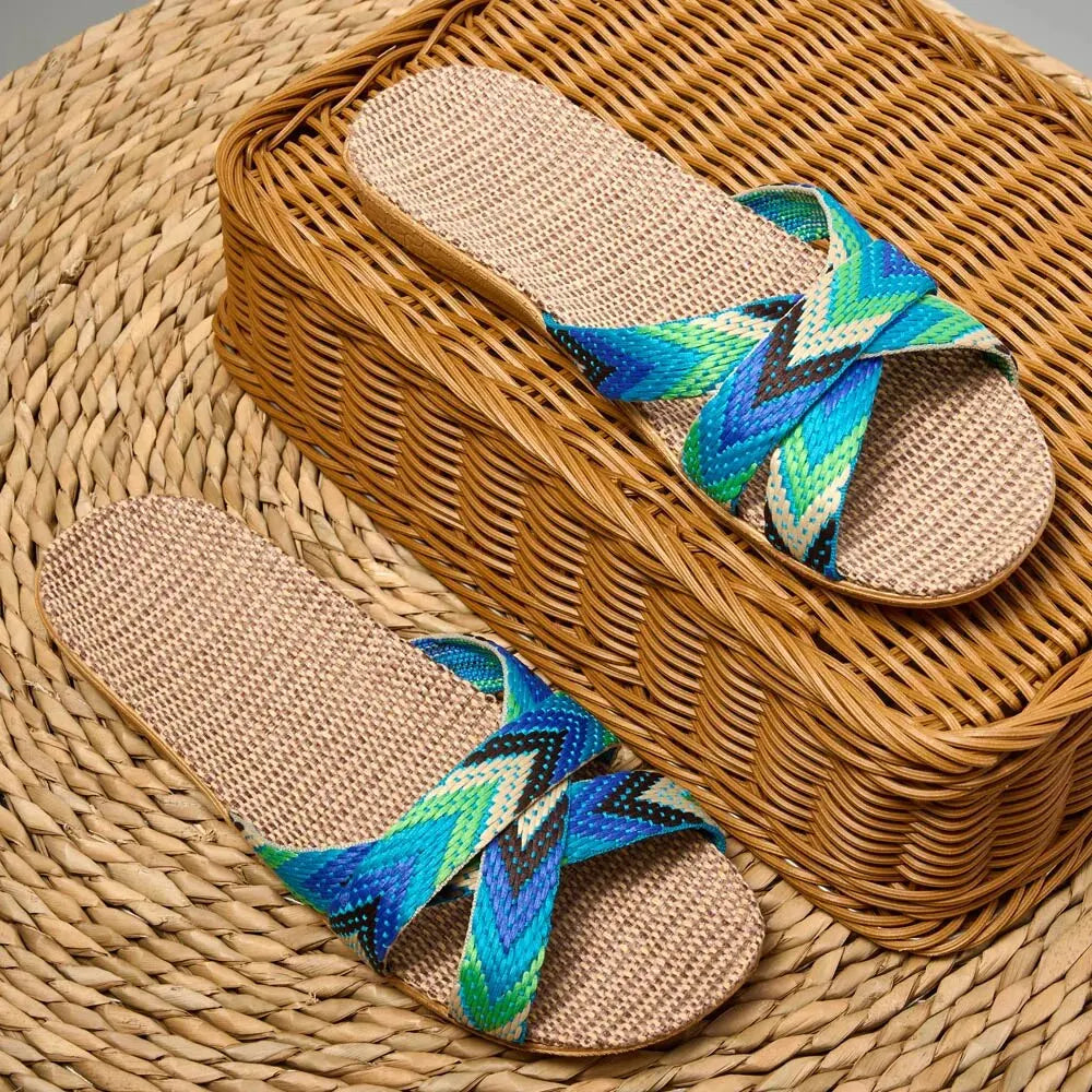 Lichte Linnen Slippers voor Thuis