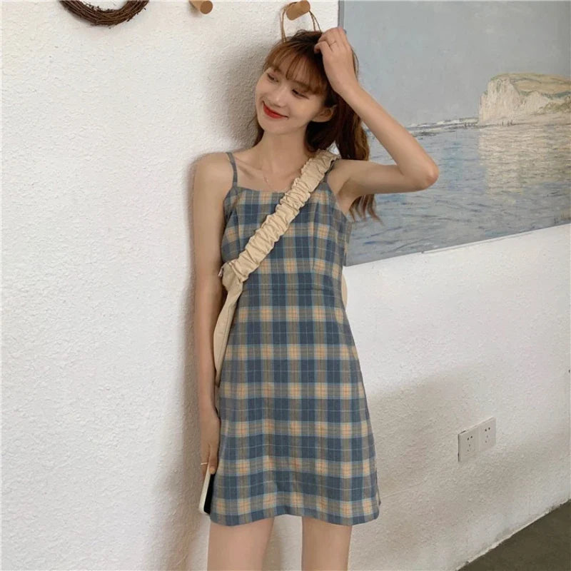 BloesemBelle's Betoverende Zomerse Checkered Shirt Jurk