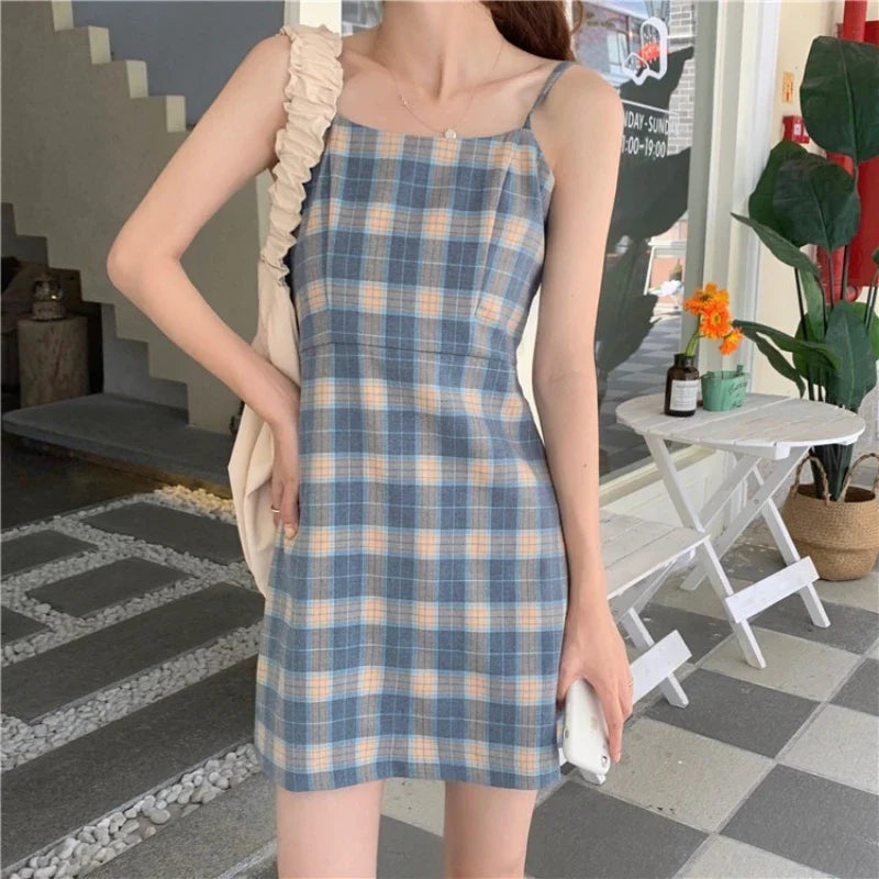 BloesemBelle's Betoverende Zomerse Checkered Shirt Jurk