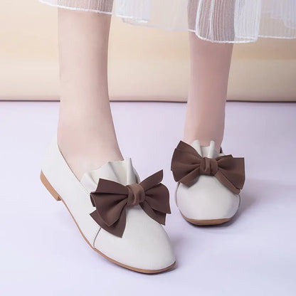 Zomerse Dames Loafers met Strik - Comfortabele Platte Schoenen van Aurora Stijl