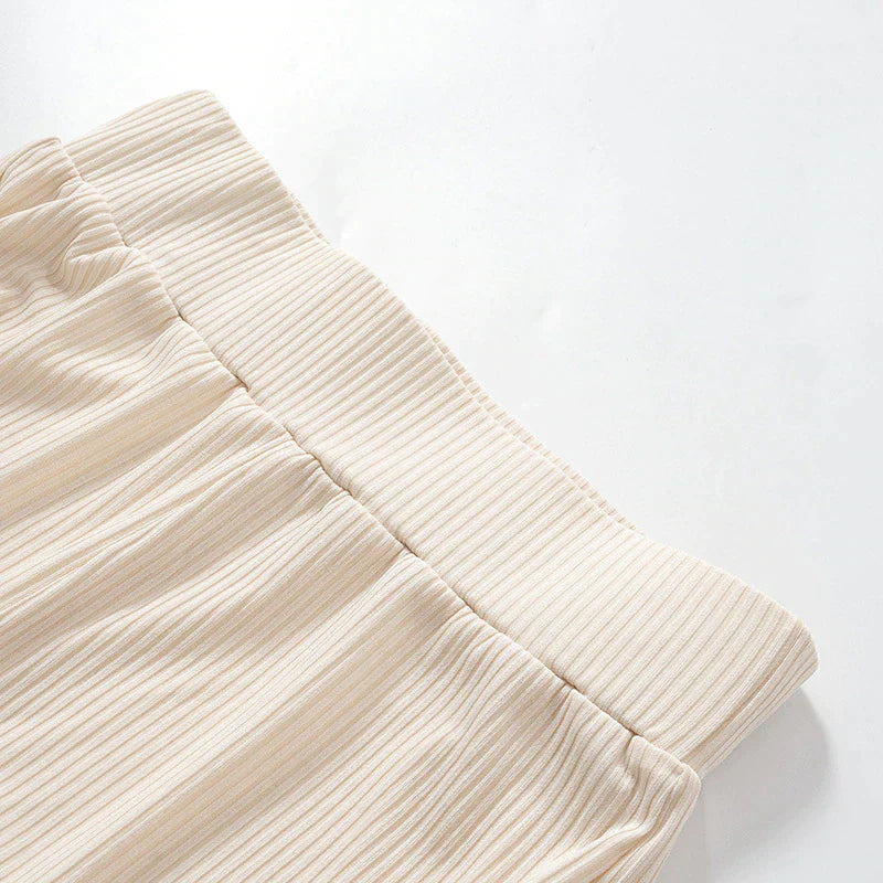 Comfortabele Flared Broek Wijd Been Moderne Stijl