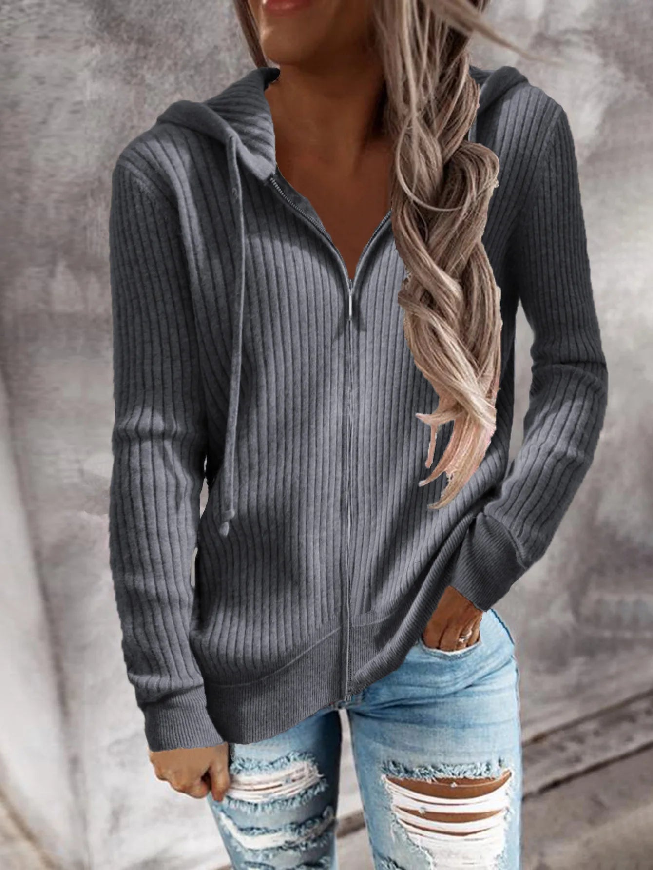 Isabel | Felpa con cappuccio e zip alla moda per outfit casual