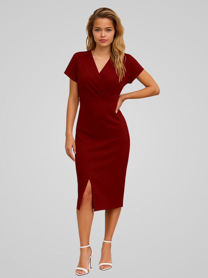 Elegante Mouwloze Wikkeljurk voor Vrouw - Mode Vibes