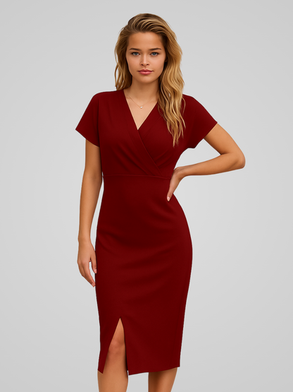 Elegante Mouwloze Wikkeljurk voor Vrouw