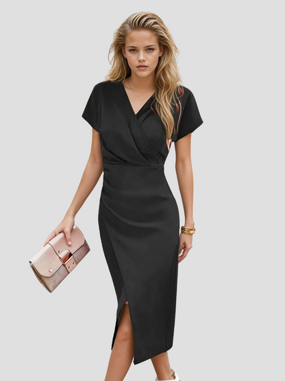Elegante Mouwloze Wikkeljurk voor Vrouw