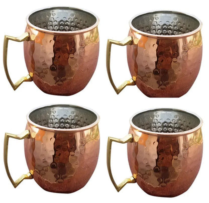 Koperen Mok Set Gehamerd Uniek Design