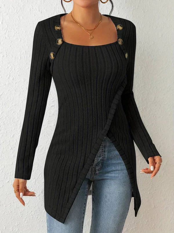 Vrouwelijke Asymmetrische Blouse Zomerse Stijl