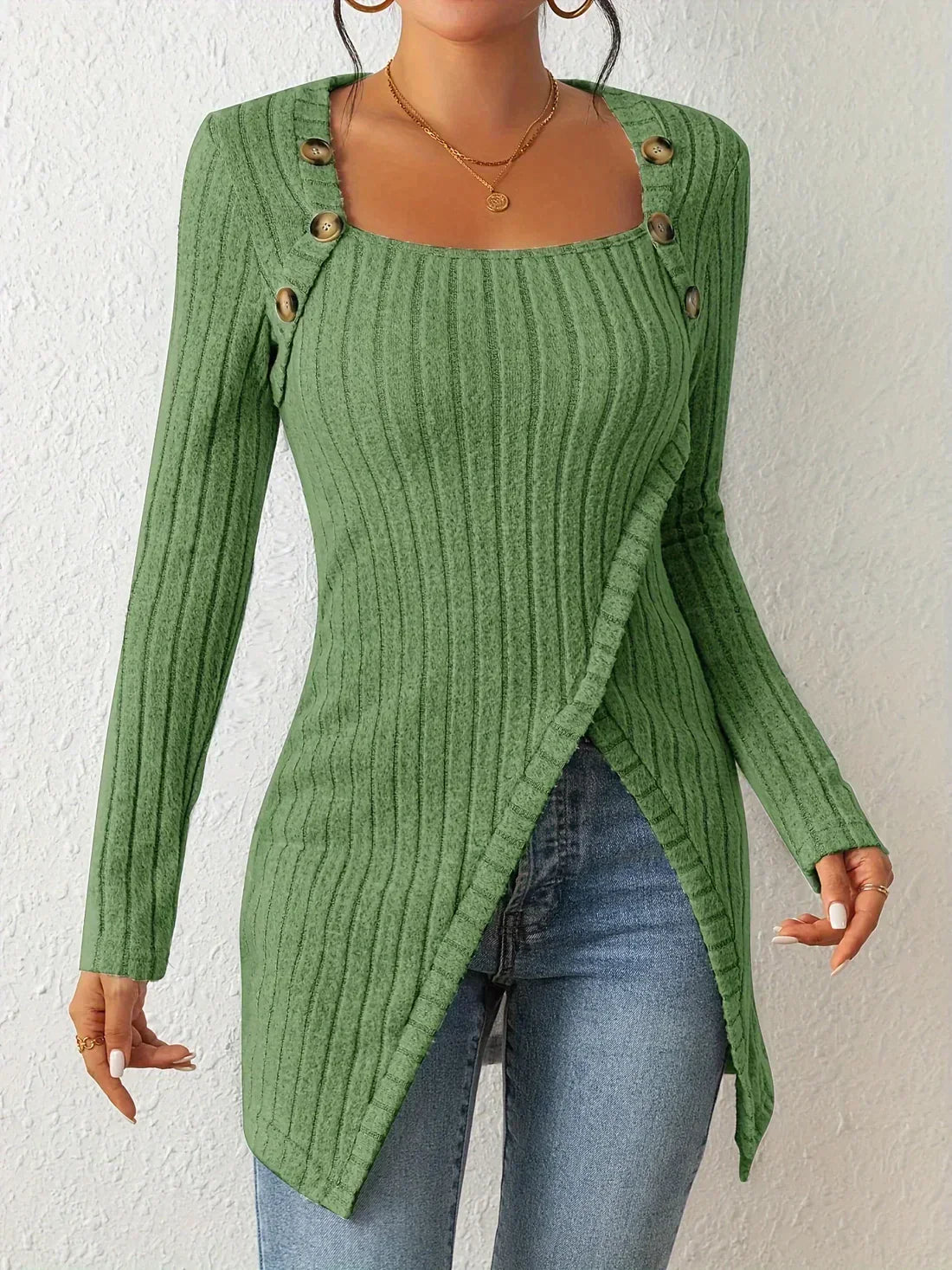 Vrouwelijke Asymmetrische Blouse Zomerse Stijl