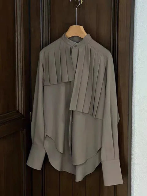 Japanse Vintage O-Hals Blouse voor Vrouwen