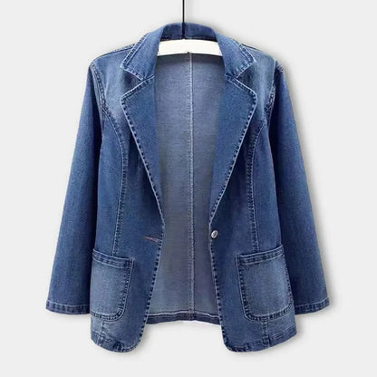 Dames Jeans Blazer Stijlvol en Comfortabel - Mode Vibes