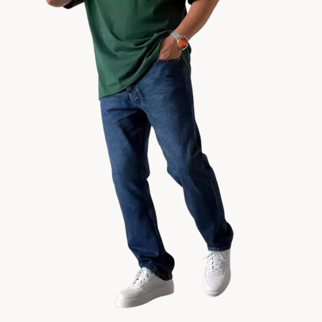 Heren Jeans Lichte Wassing Casual Stijl - Mode Vibes