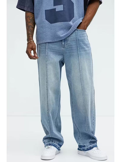 Hoge Taille Loose Fit Jeans Straight Leg - Mode Vibes
