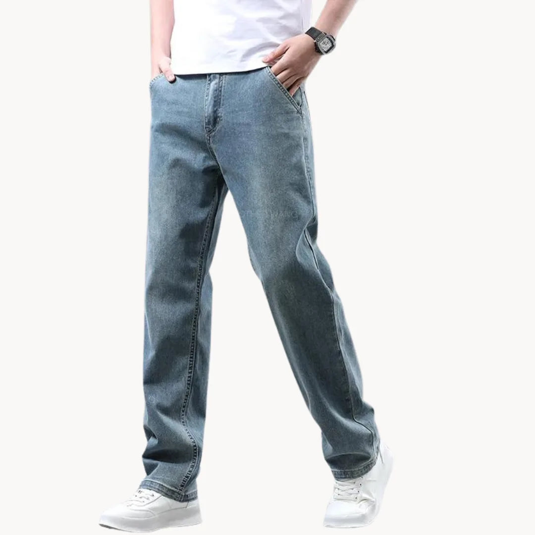 Heren Spijkerbroek Rechte Pasvorm Comfortabel Denim - Mode Vibes