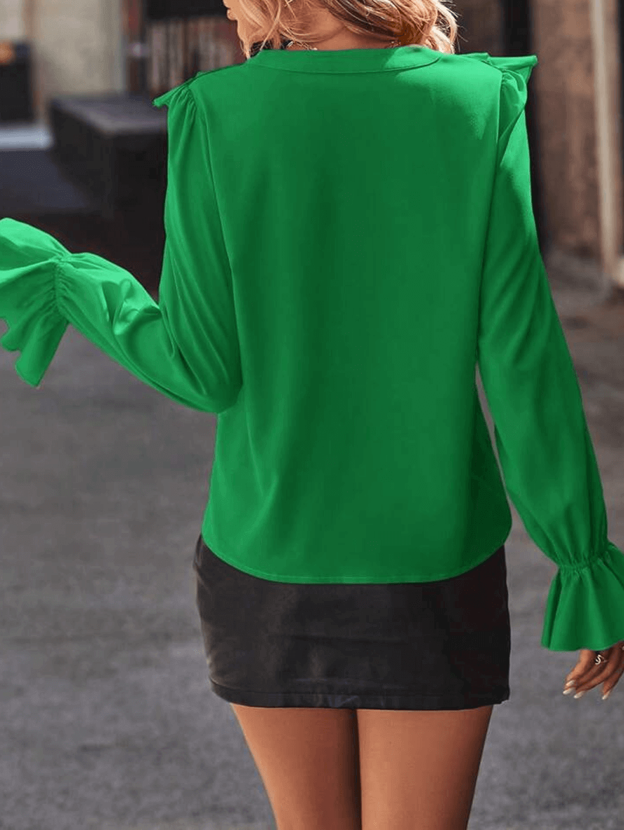 Jessica | Blusa a maniche lunghe con volant ed eleganza