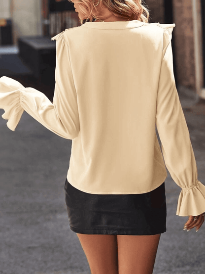 Jessica | Blusa a maniche lunghe con volant ed eleganza