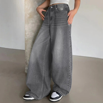 Jessika | Jeans larghi e larghi con vita media